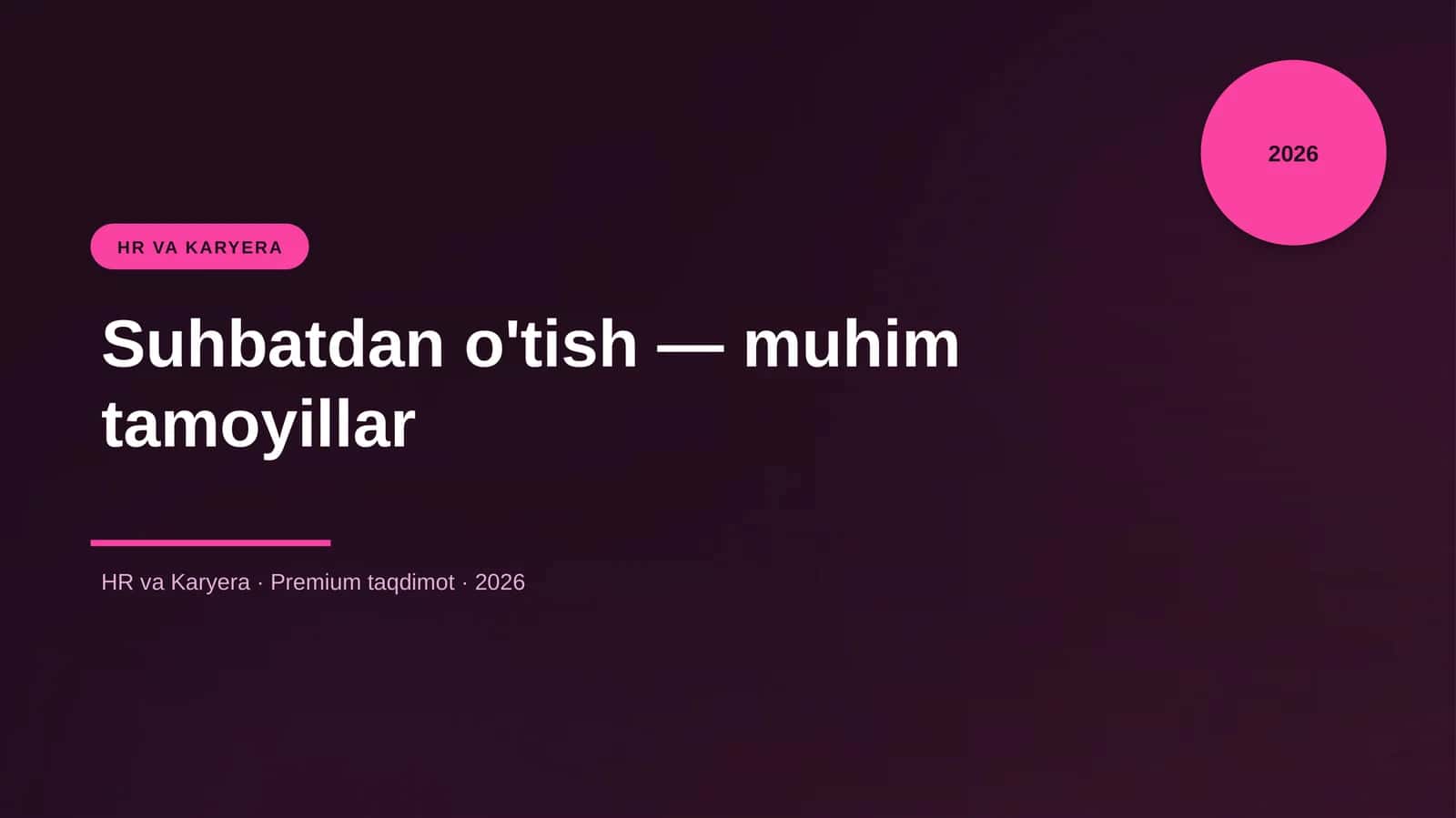 Suhbatdan o'tish