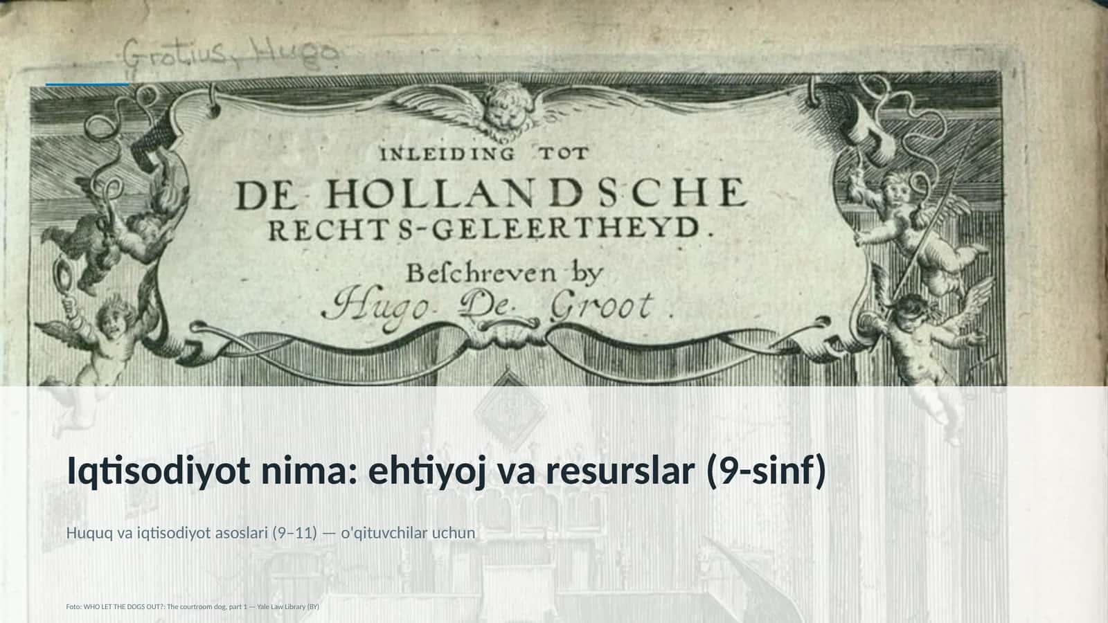Iqtisodiyot nima: ehtiyoj va resurslar (9-sinf)