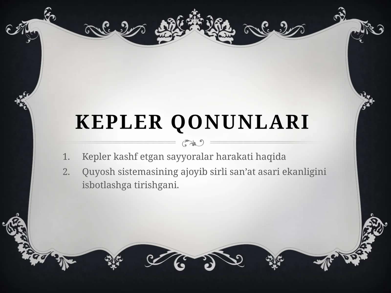 Keplerqonunlari