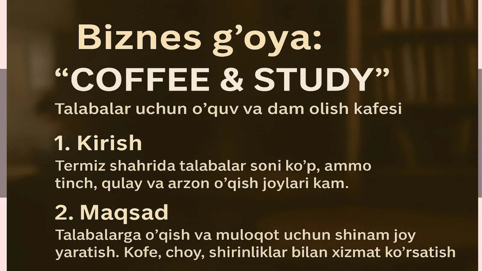 COFFE and STUDDY