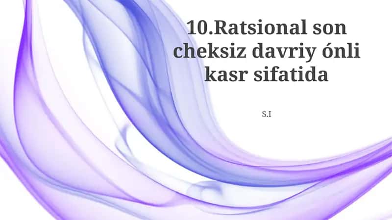 Ratsional sonlar ta'rifi