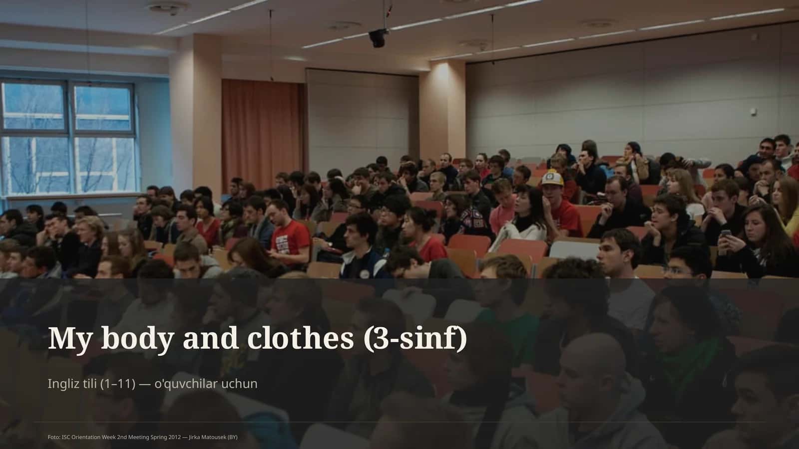 My body and clothes (3-sinf)
