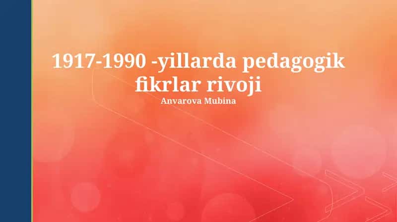 Sovet pedagogikasi va uning inqirozga yuz tutishi (1960-1990)