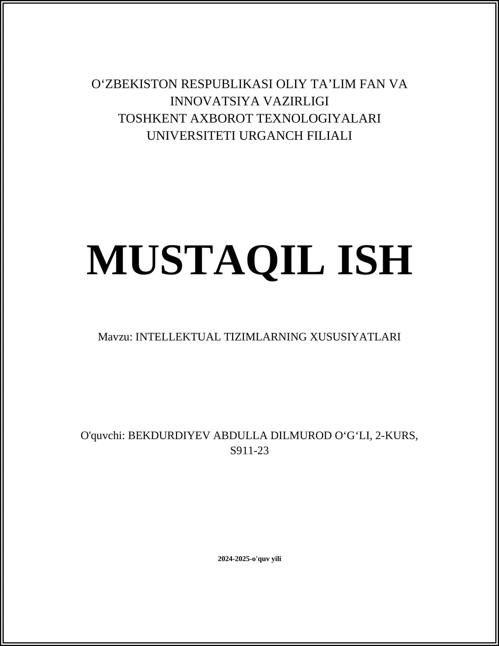 Sun'iy intellektga asoslangan tizimlar