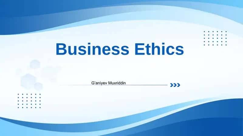 Business Ethics