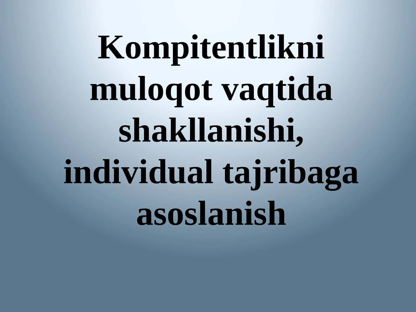 Muloqot vaqtidagi kompitentlik
