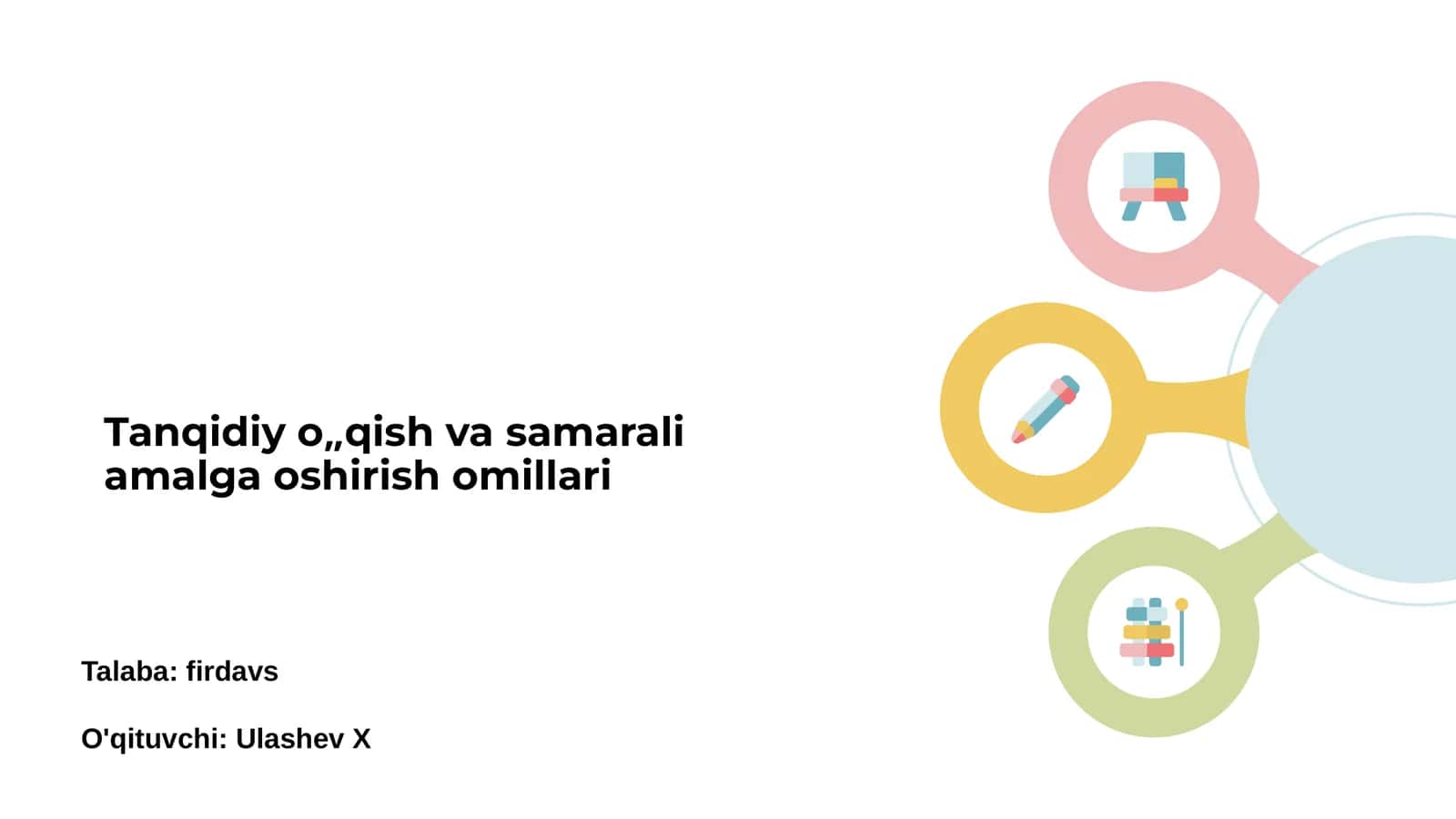 Tanqidiy o'qish va samarali amalga oshirish omillari
