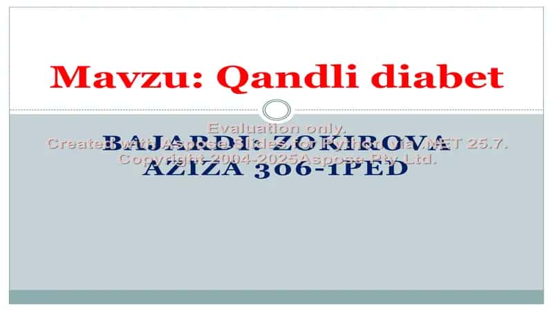 Qandli diabet