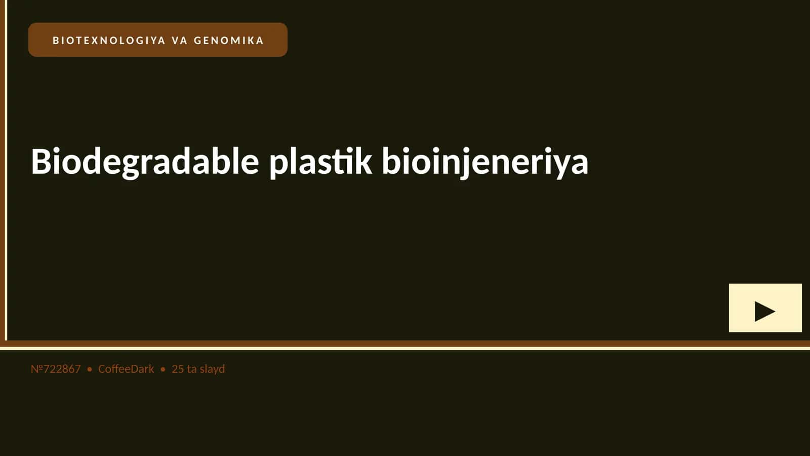 BIOTEXNOLOGIYA VA GENOMIKA