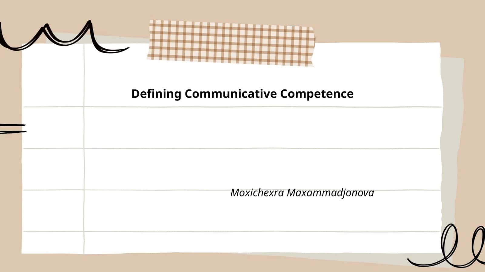 Defining Communicative Competence