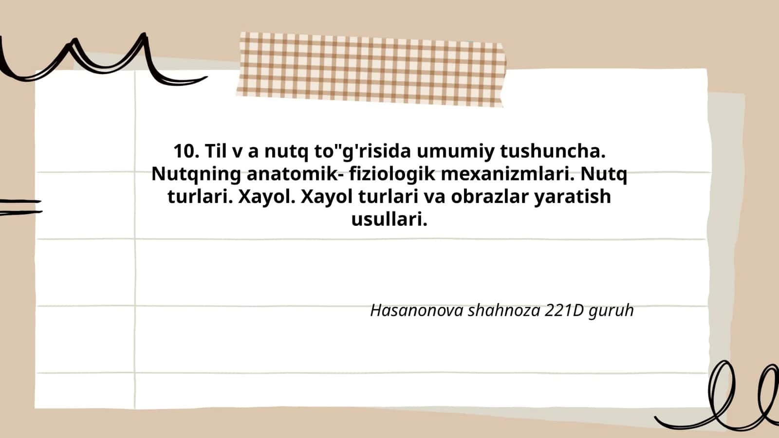 Til va nutq to'g'risida umumiy tushuncha
