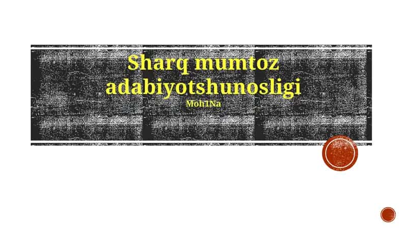 Sharq mumtoz adabiyotshunosligi
