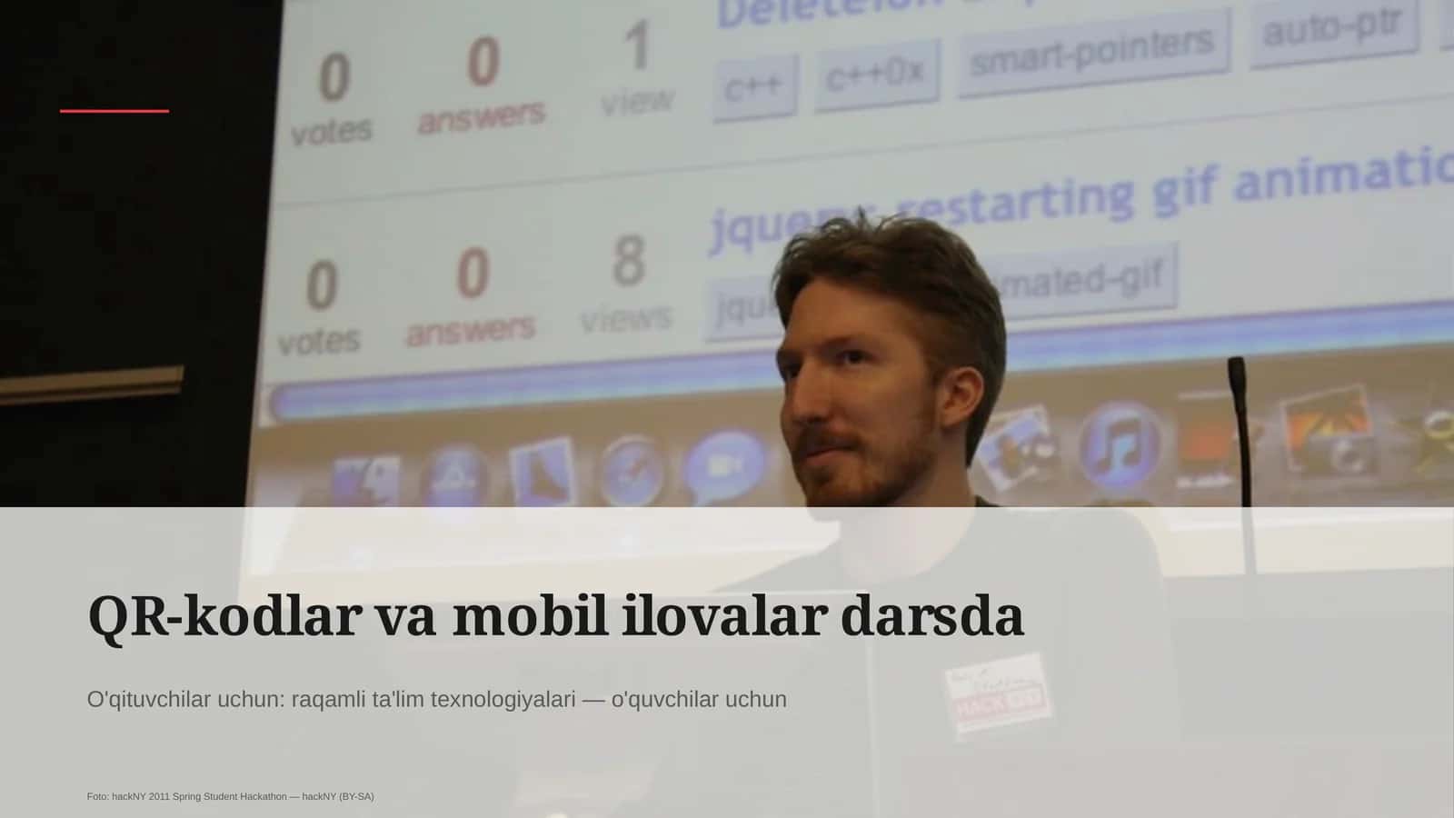 QR-kodlar va mobil ilovalar darsda