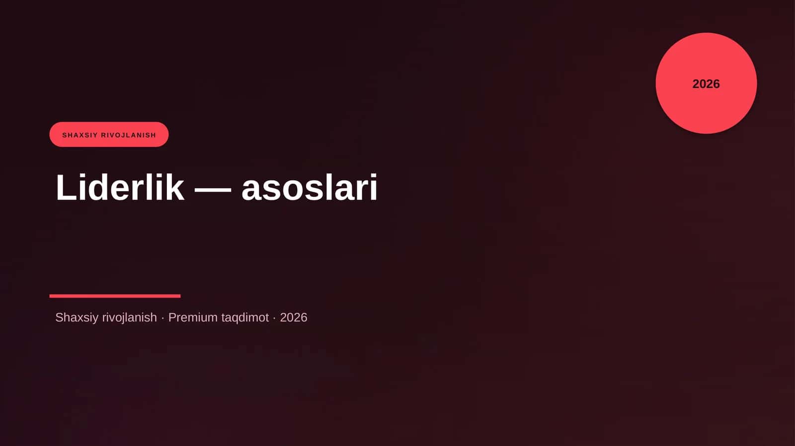 Liderlik — asoslari