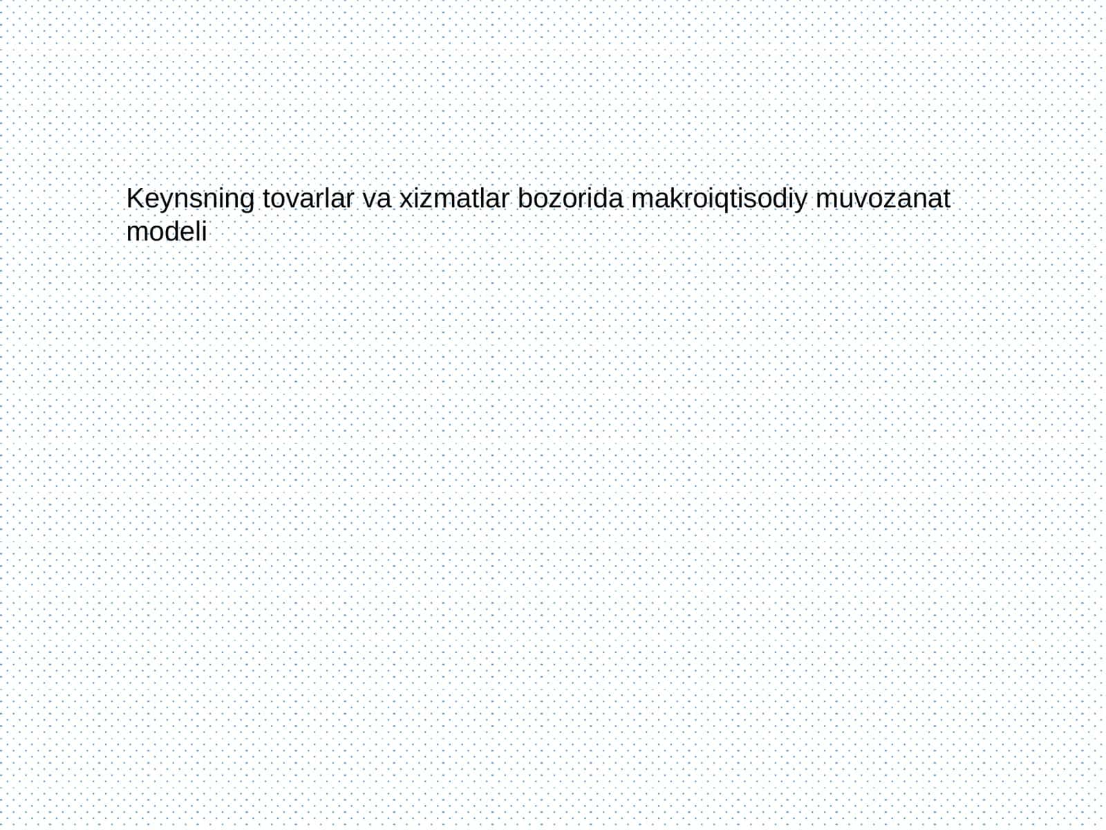 Makroiqtisodiy muvozanat modeli