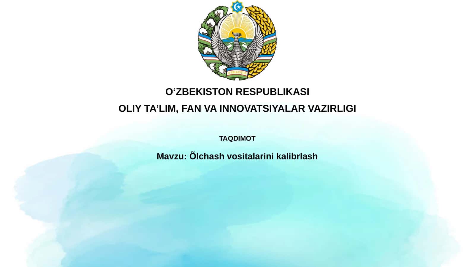 Õlchash vositalarin kalibrlash