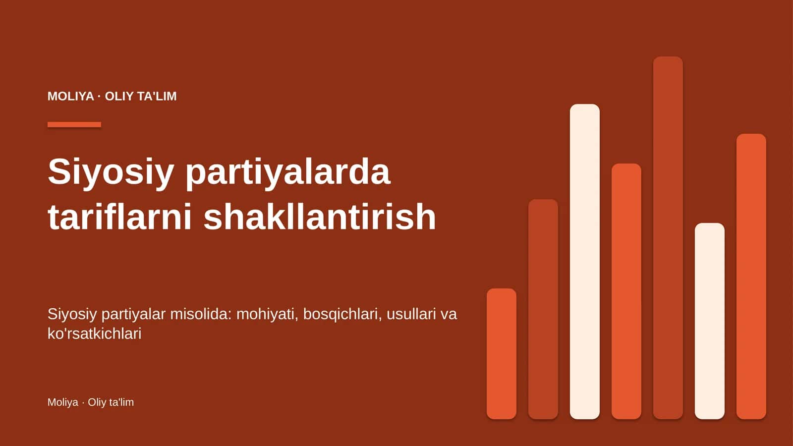 [Siyosiy partiyalarda tariflarni shakllantirish]