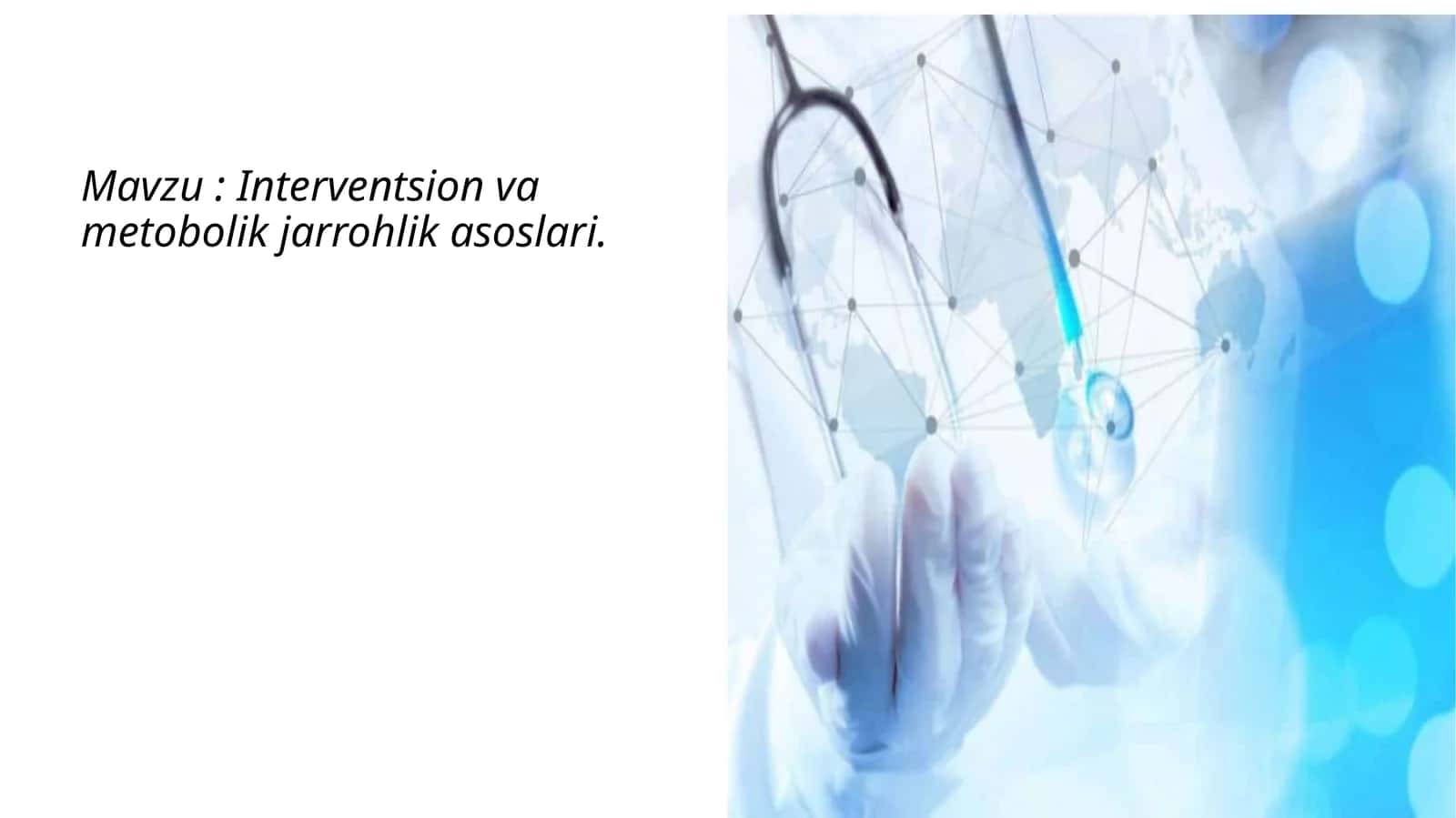 Interventsion vaskulyar jarrohlik asoslari