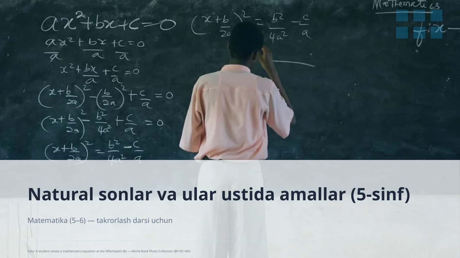 Matematika (5–6) — takrorlash darsi uchun