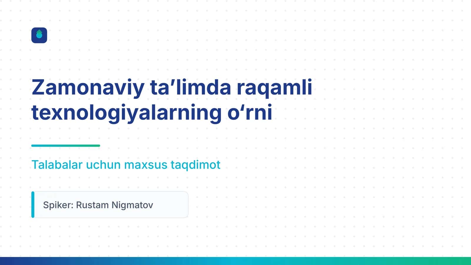 Zamonaviy ta'limda raqamli texnologiyalarning o'rni | 15 slayd