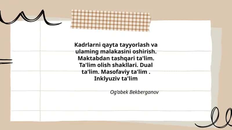 Kadrlarni qayta tayyorlash va ulaming malakasini oshirish