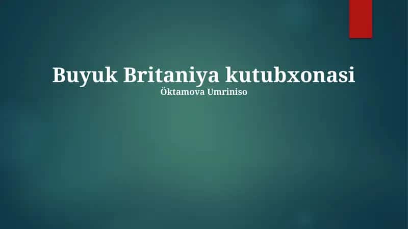 Buyuk Britaniya kutubxonasi