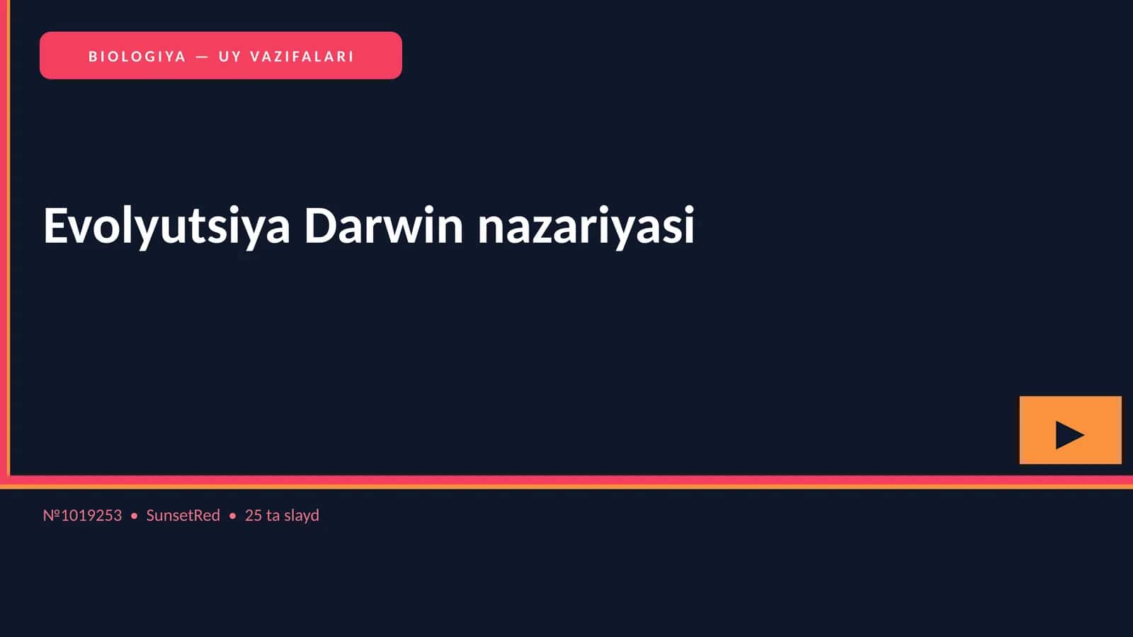Evolyutsiya Darwin nazariyasi