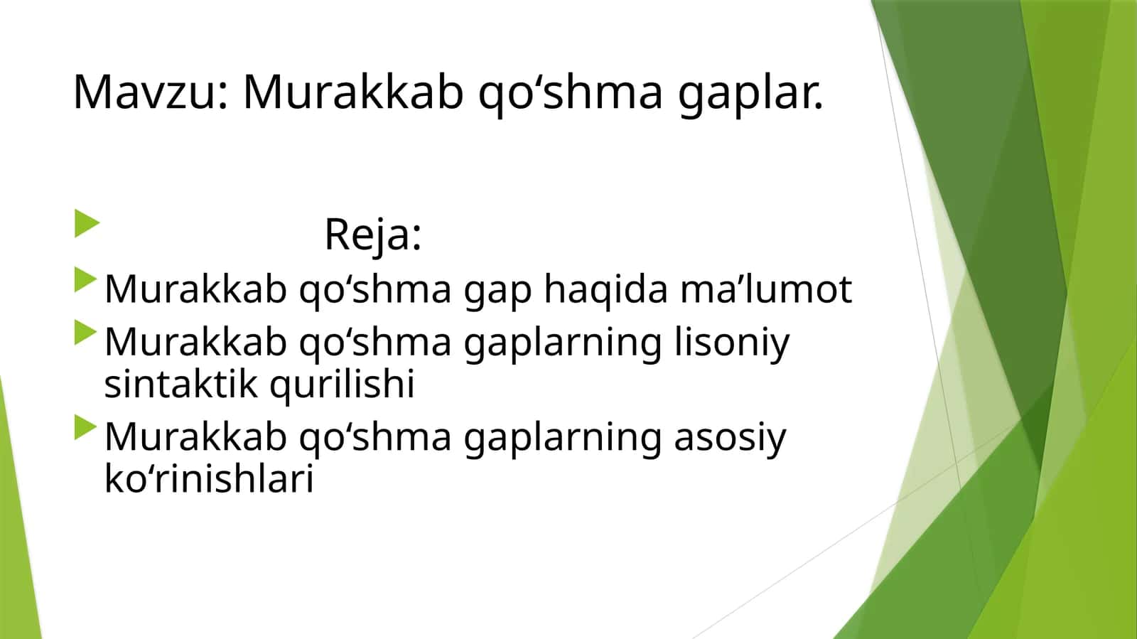 Murakkab qo‘shma gaplar