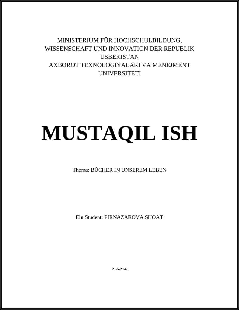 BÜCHER IN UNSEREM LEBEN