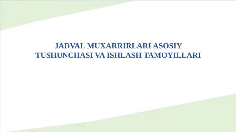 N.X.Shoaxmedova, I.M.Abdullayeva. Iqtisodiyotda axborot-kommunikatsion texnologiyalar va tizimlar: Darslik