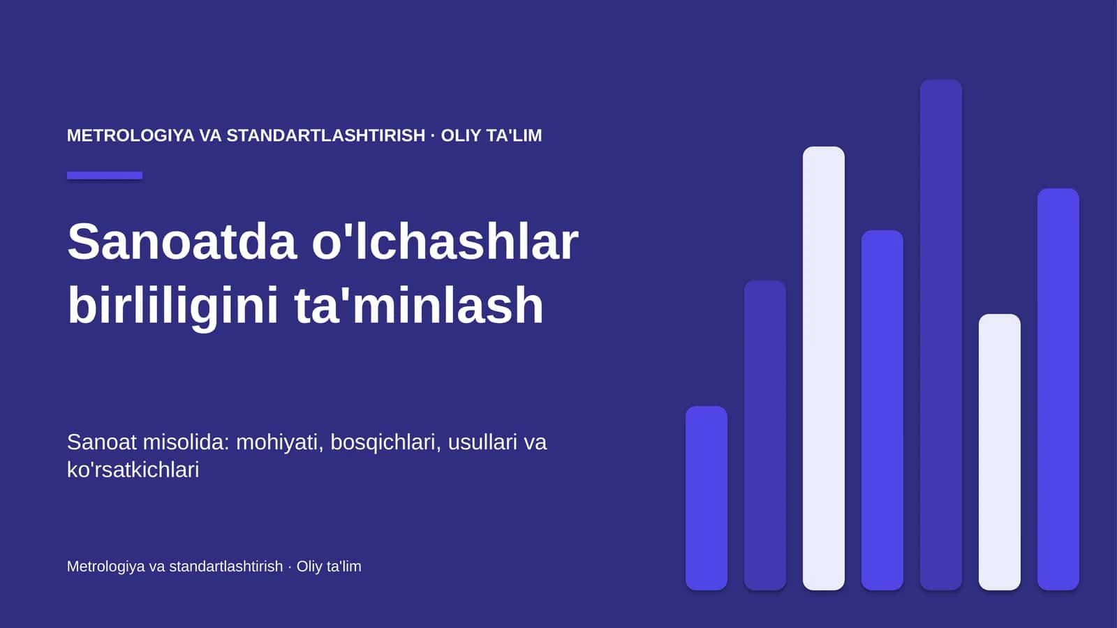 sanoatda o'lchashlar birliligini ta'minlash 7624