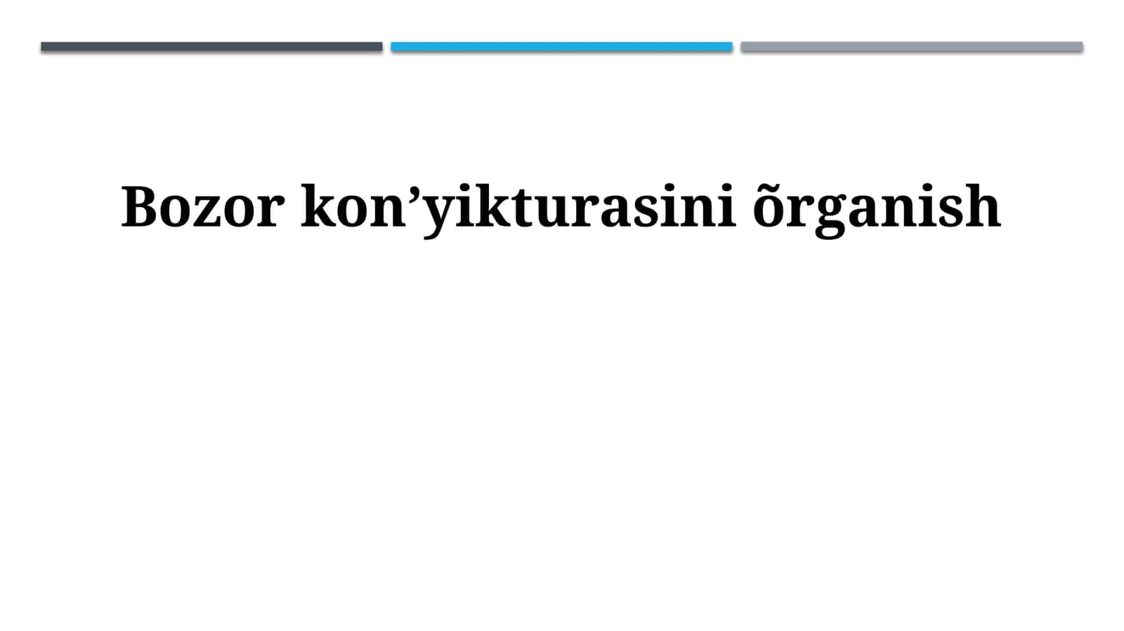 Bozor kon’yikturasini õrganish