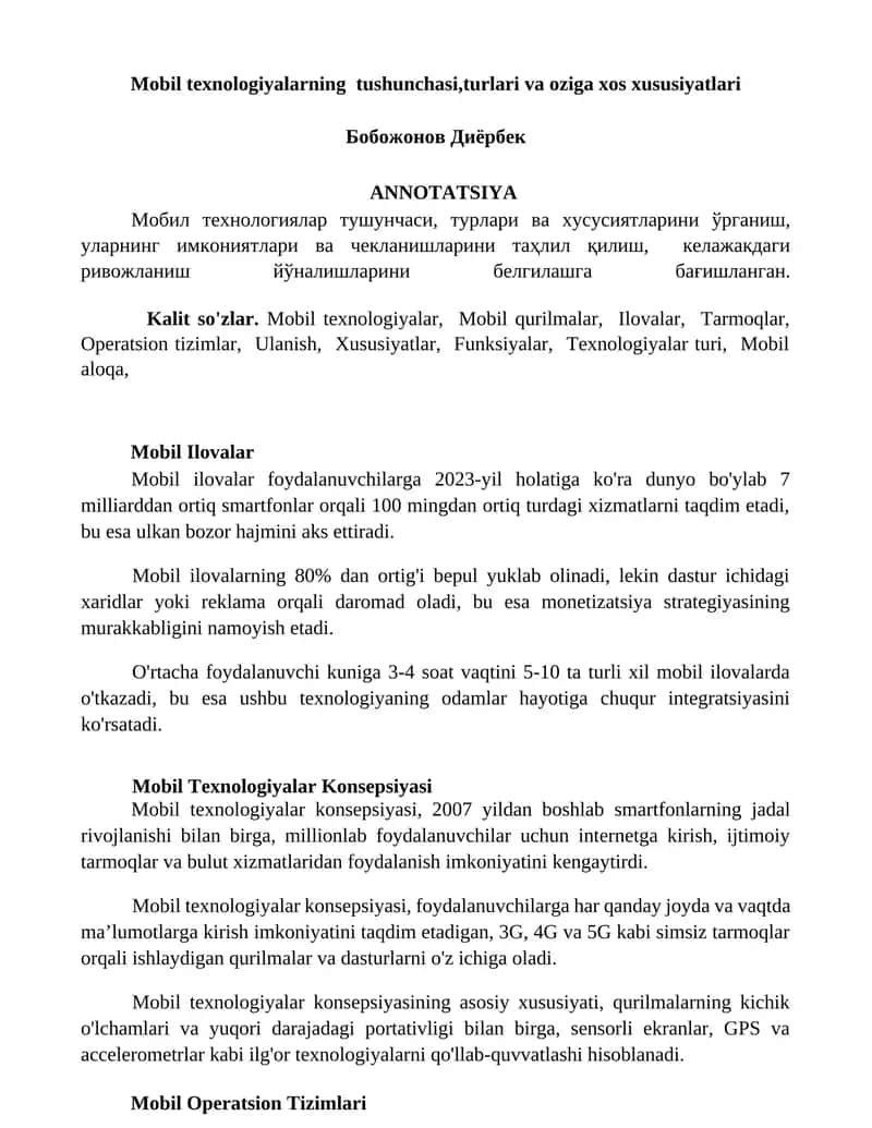 Mobil ilovalar