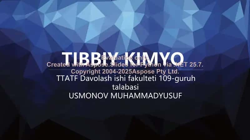 Dagʻal-dispers sistemalarning xossalar va ularni tibbiyot va tibbiy profilaktika sohasida ishlatilishi