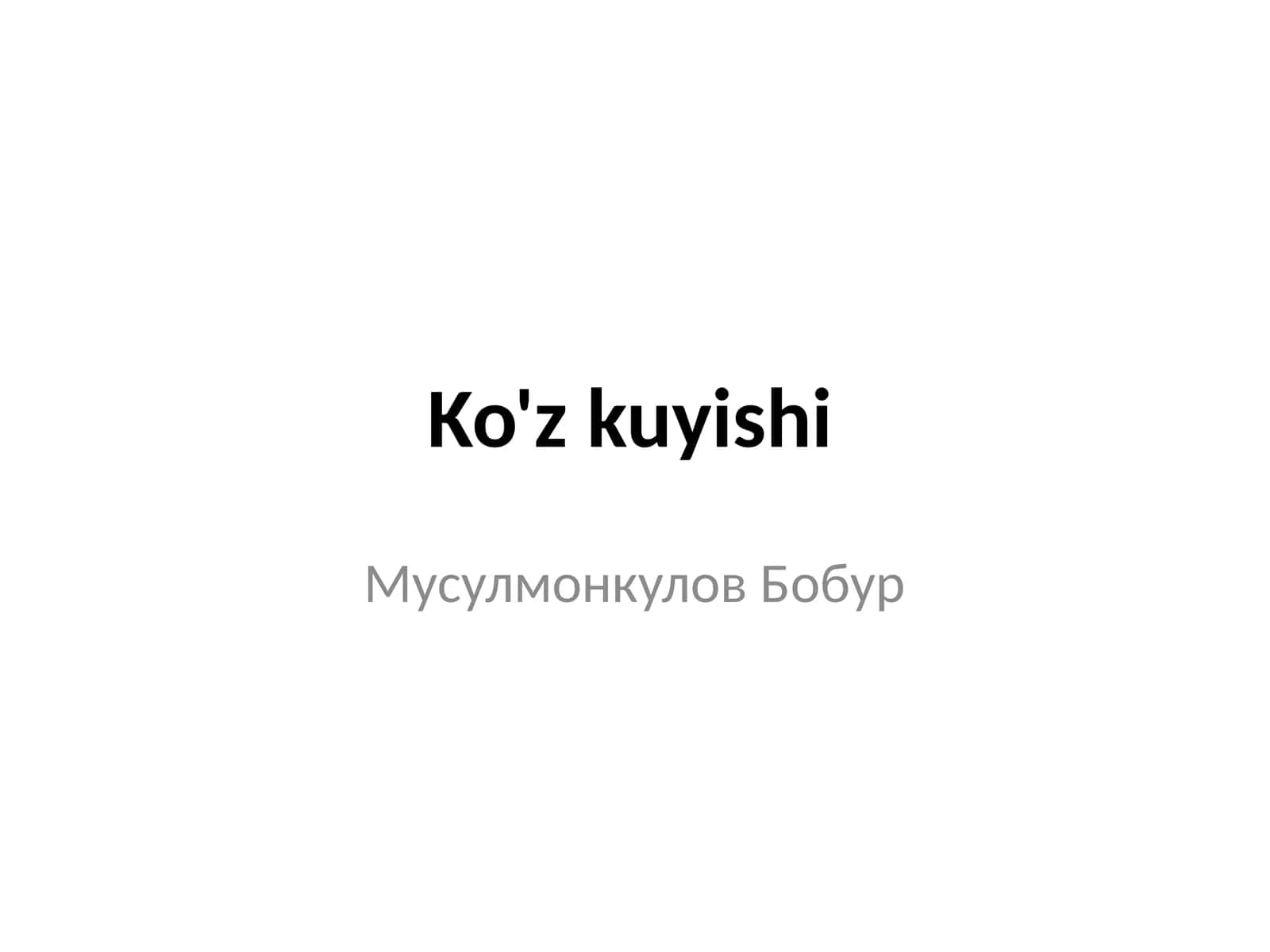 Ko'z kuyishi