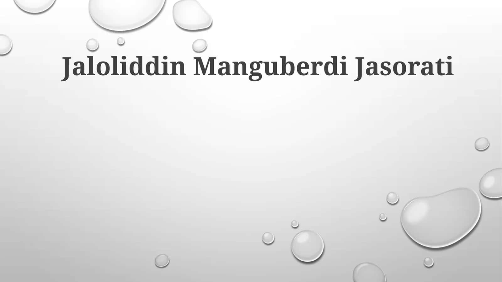 Jaloliddin Manguberdi Jasorati