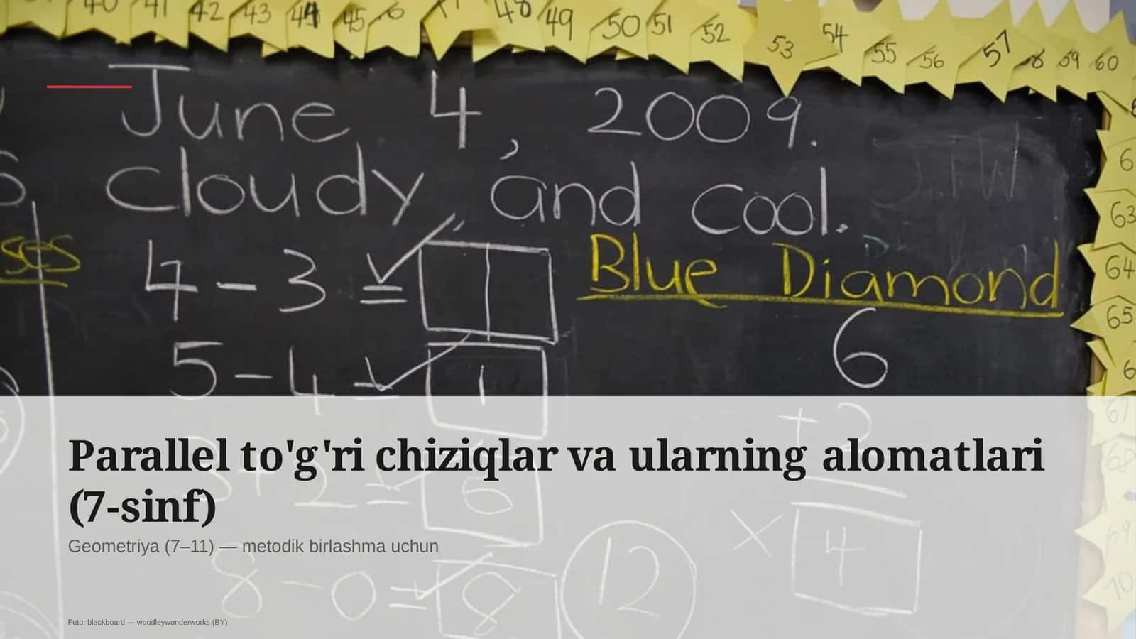 Parallel to'g'ri chiziqlar va ularning alomatlari (7-sinf)