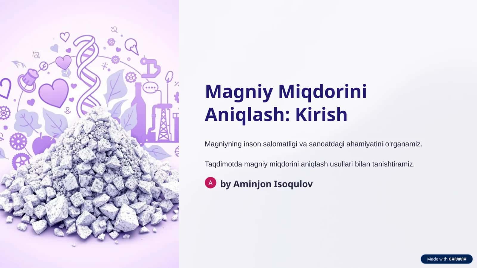 Magniy Miqdorini Aniqlash: Kirish