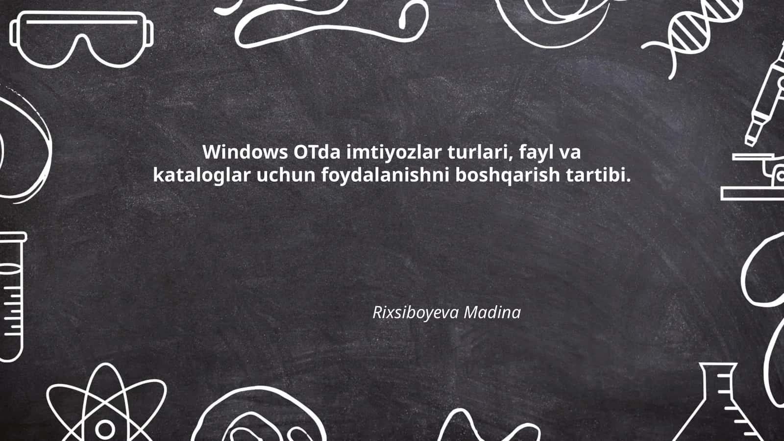 Windows OTda imtiyozlar turlari