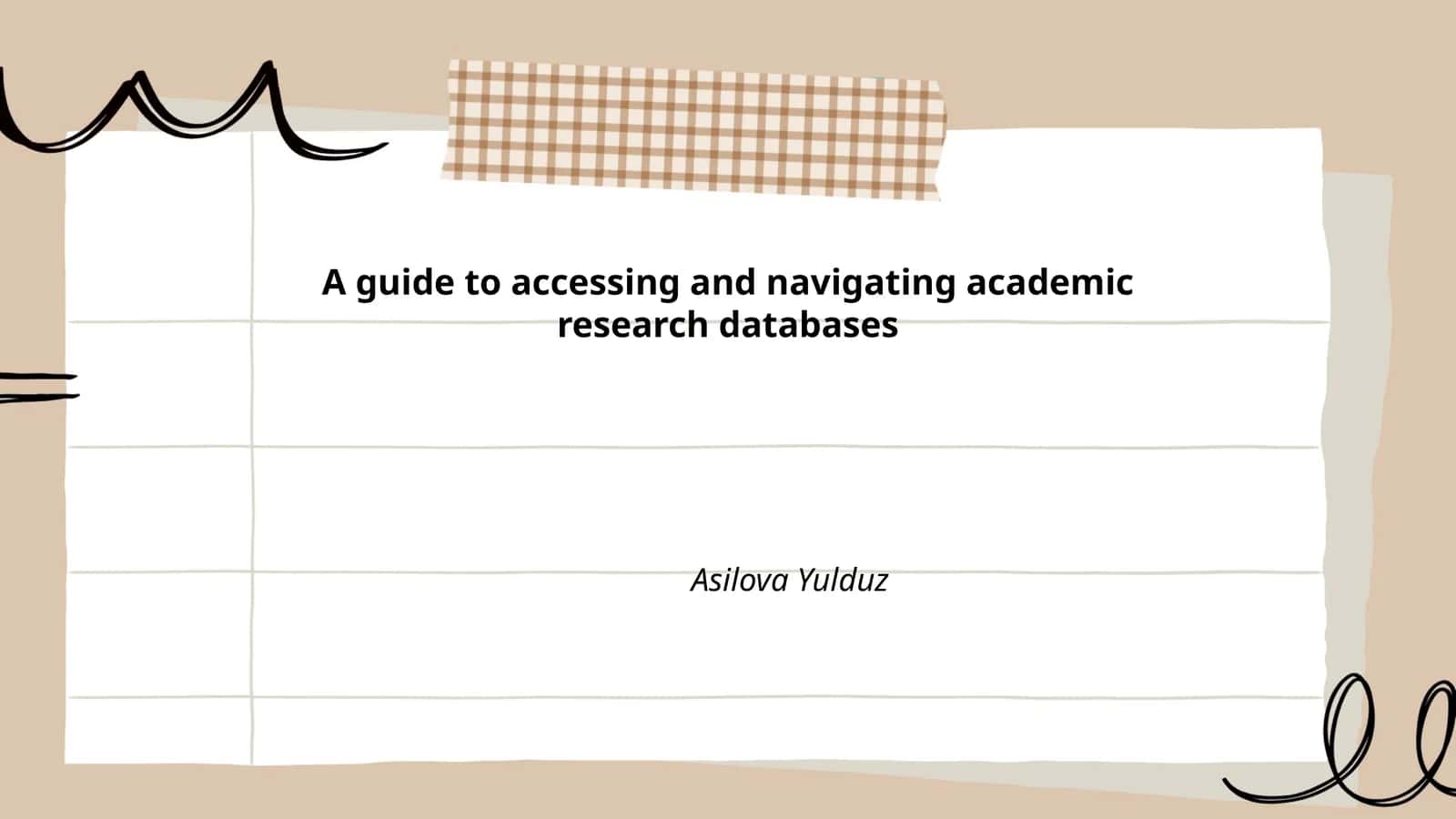 A guide to accessing and navigating academic research databases