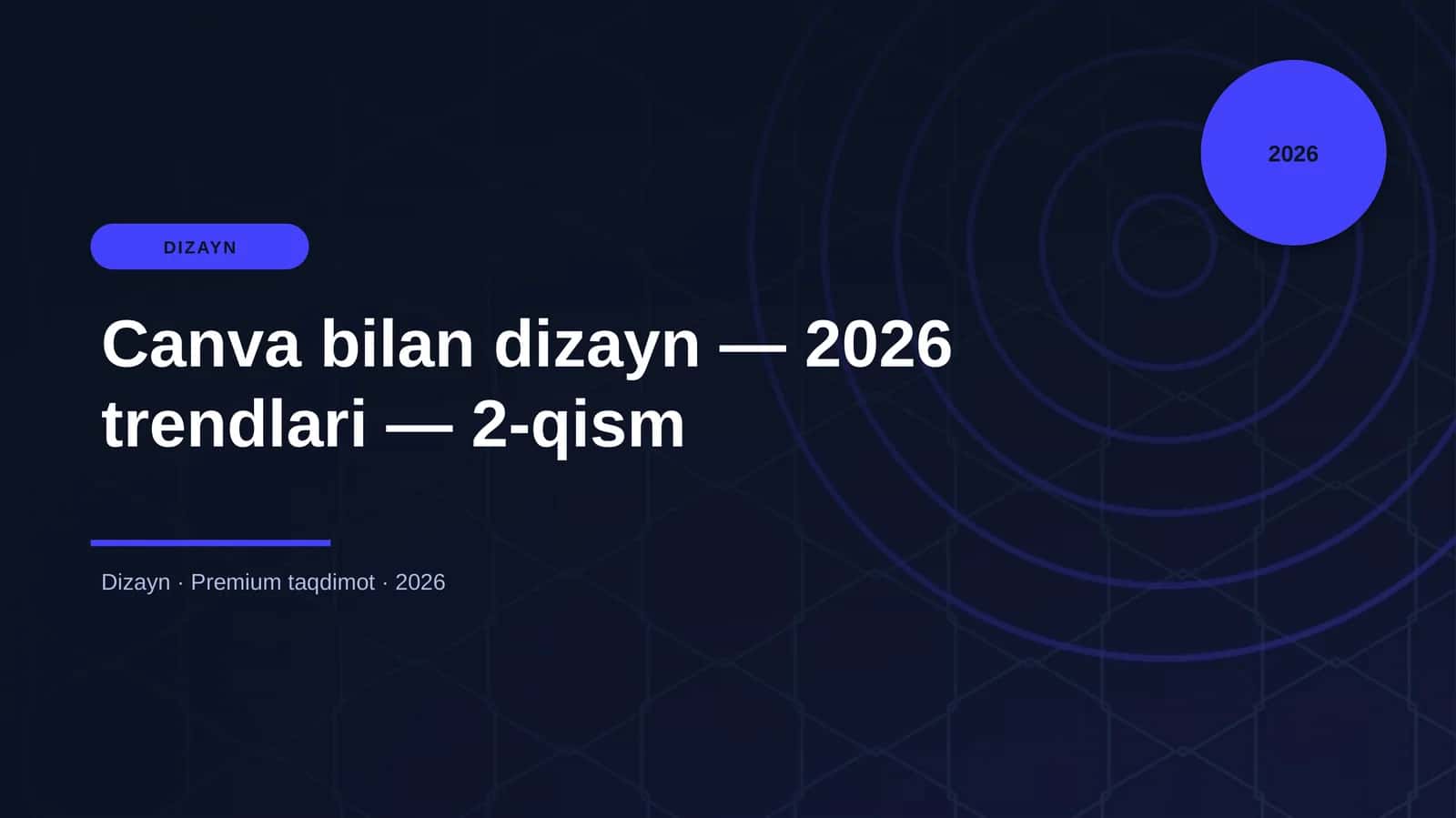 Canva bilan dizayn — 2026 trendlari — 2-qism