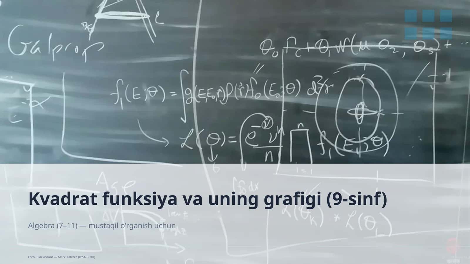 Kvadrat funksiya va uning grafigi (9-sinf)