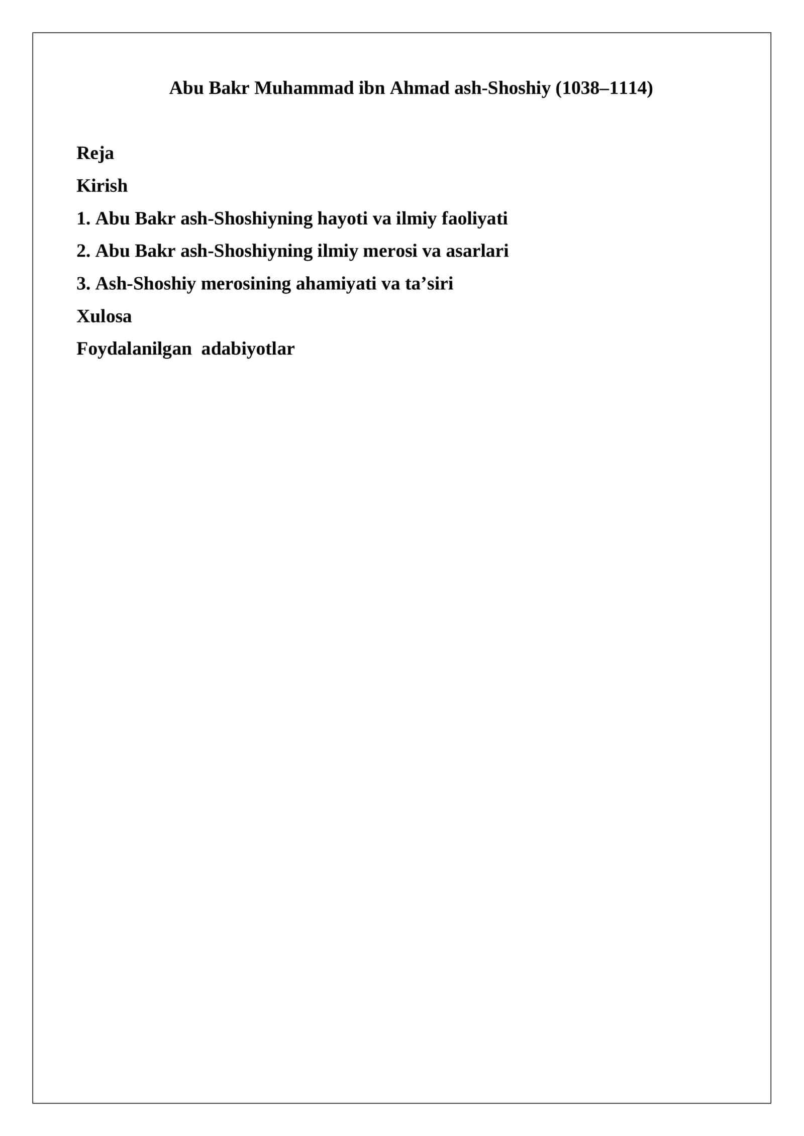 Abu Bakr Muhammad ibn Ahmad ash-Shoshiy (1038–