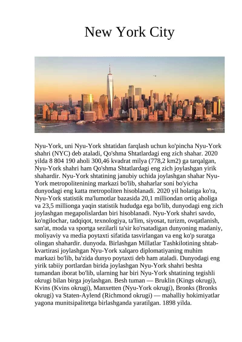 New York City