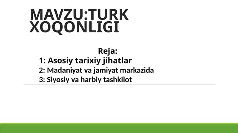 TURK XOQONLIGI