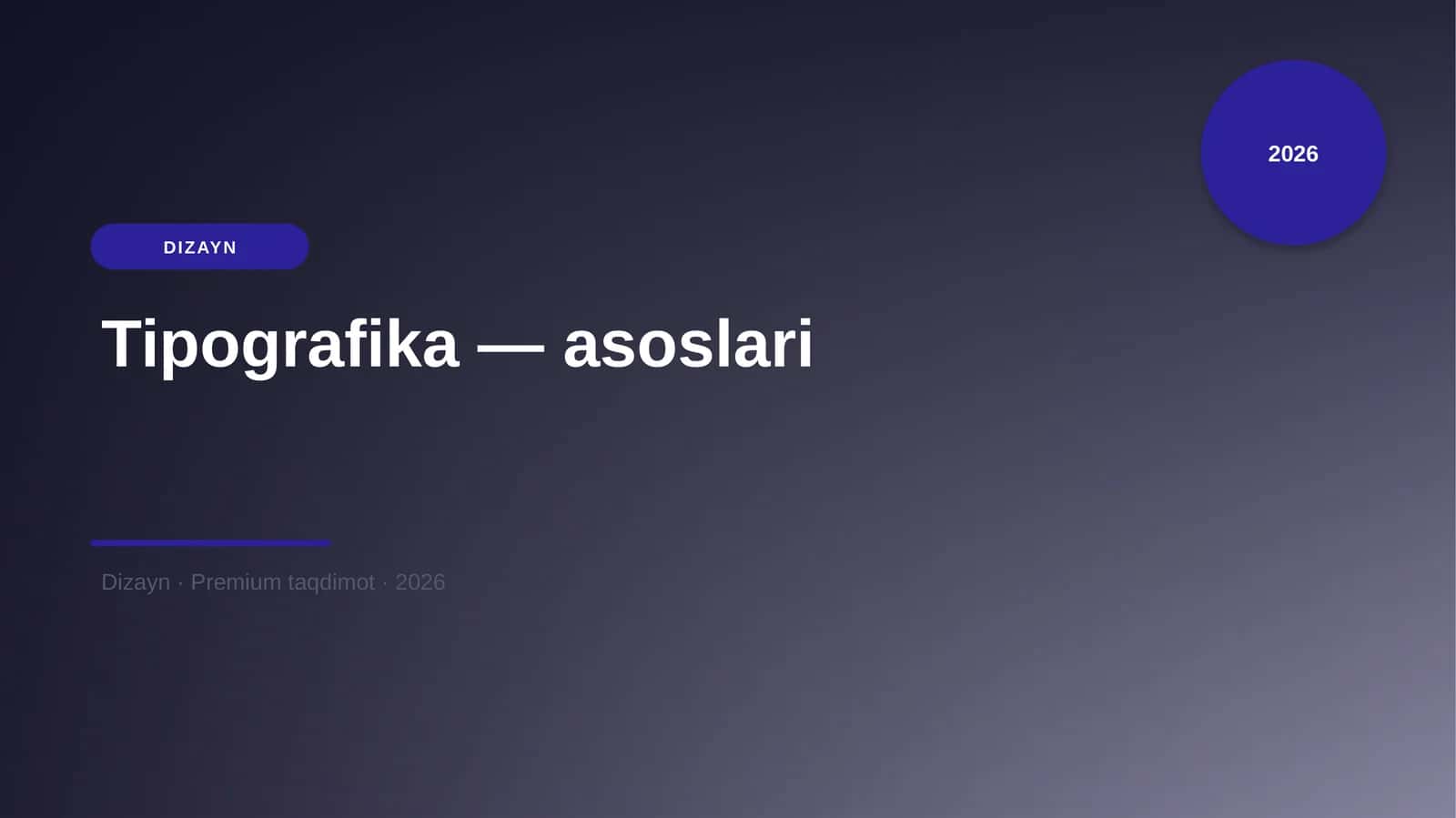 Tipografika — asoslari