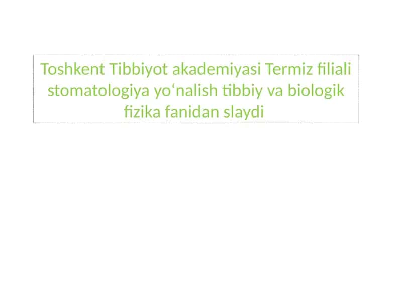 Stomatologik materiallarning fizik va mexanik xossalari. Tishning zichligini aniqlash. Suniy tishlarni tayyorlashds ishlatiladigan materiallarning mexanik xossalari