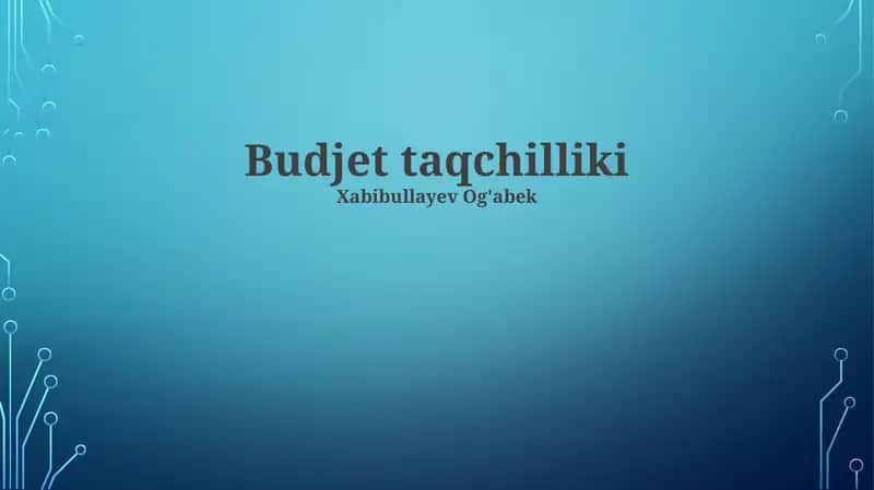 Budjet taqchilligi