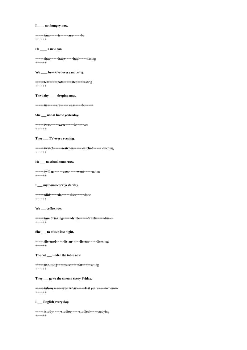 A Closer Look at Verbs