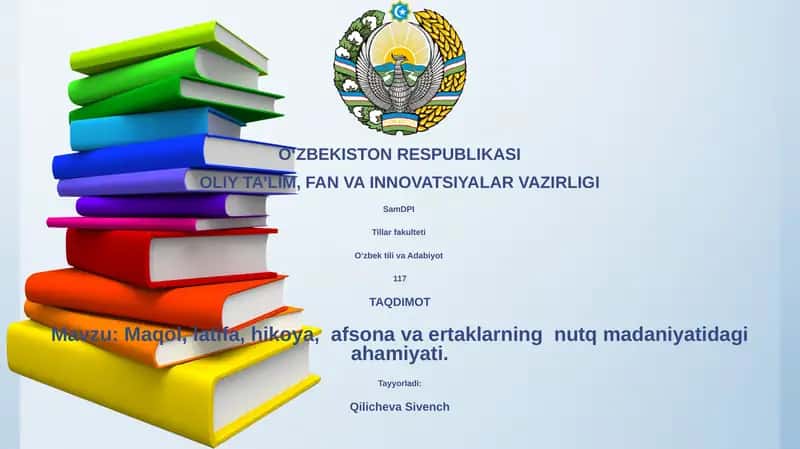Maqol, latifa, hikoya, afsona va ertaklarning nutq madaniyatidagi ahamiyati
